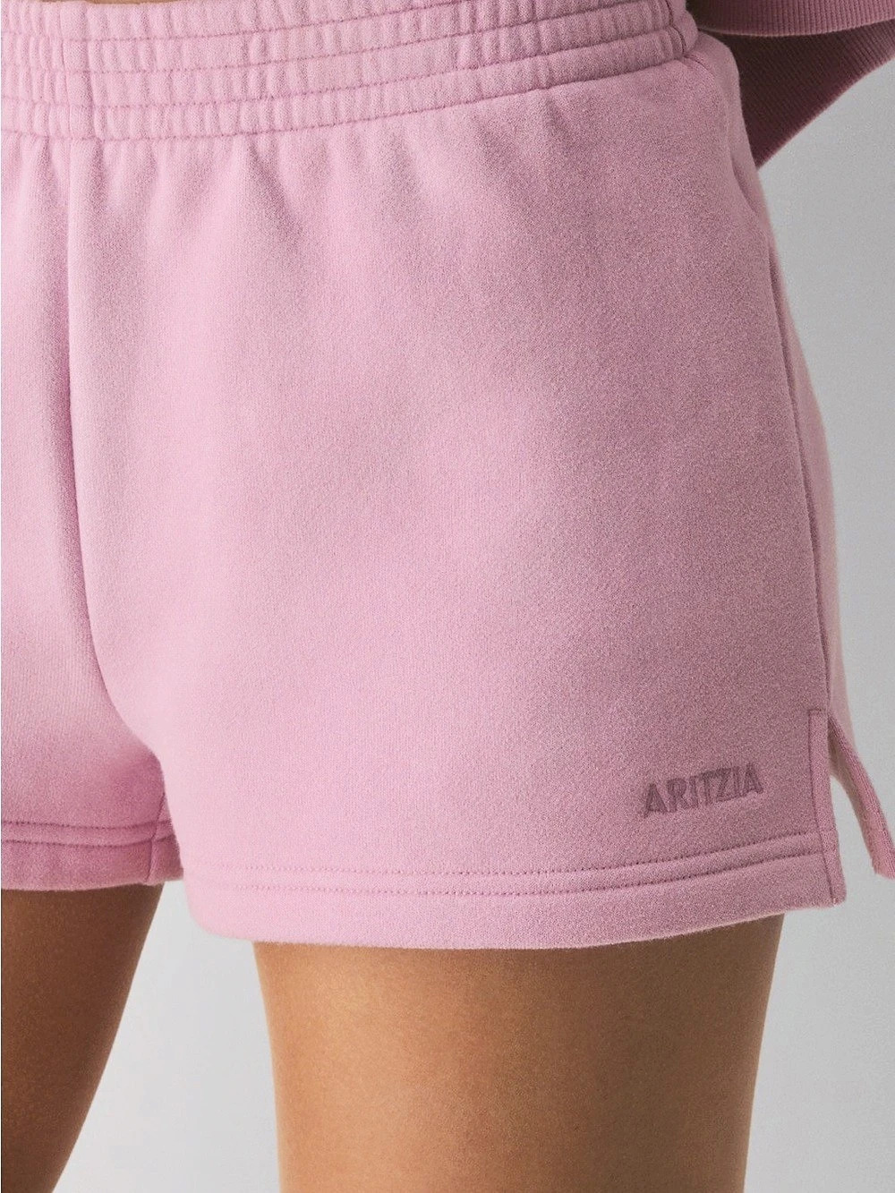 Aritzia Cozy Fleece micro Short Pink